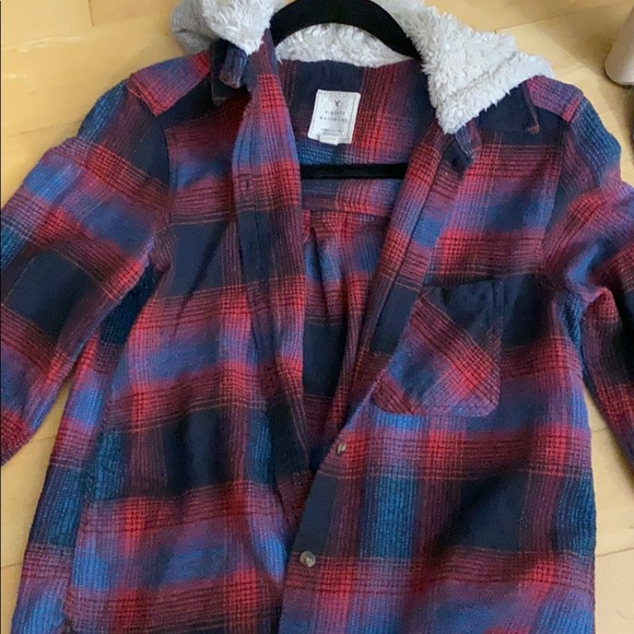 Fleece Plaid Jacket American Eagle - Picture 3 of 4